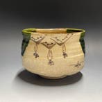 Japanese Chawan Set of 3 - Oribe Ware / Ichikawa Chikusen -