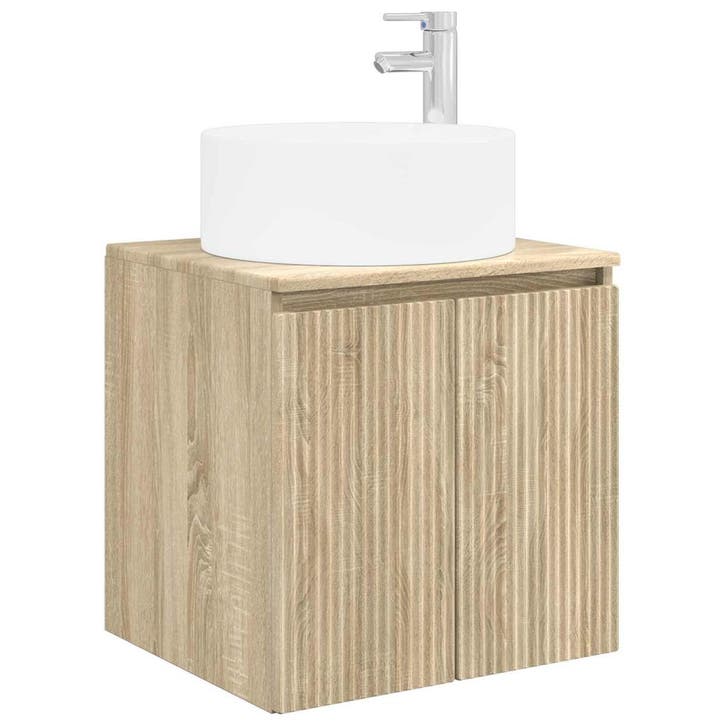 vidaXL Wandgemonteerde wastafelmeubel Sonoma Eiken, Maison & Meubles, Tables | Coiffeuses, Envoi