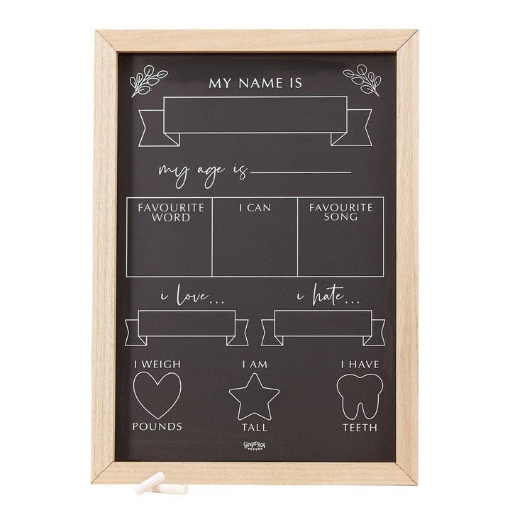 Mijlpaal Bord Baby 30cm, Hobby en Vrije tijd, Feestartikelen, Nieuw, Verzenden