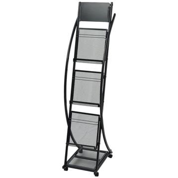 vidaXL Tijdschriftenrek zwart 40x32x131 cm A4, Verzenden