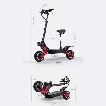 T85 Elektrische Off-Road Smart E Step Scooter met Zitje -, Verzenden, Nieuw, Janobike