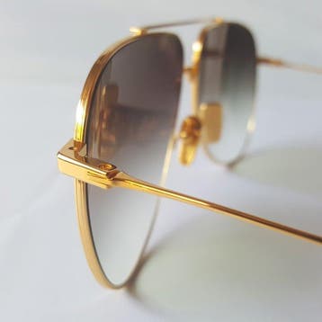 Dita - TITANIUM - Aviator - Gold - Premium - Hand Made - New, Nieuw