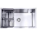 Lendo Online Évier de Cuisine Inox Argent 74×44 cm Égouttoir