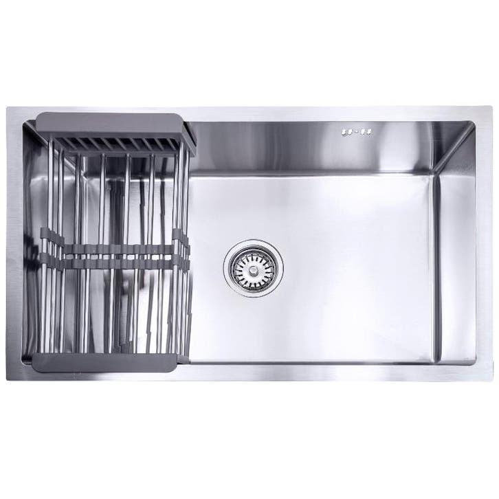 Lendo Online Évier de Cuisine Inox Argent 74×44 cm Égouttoir, Bricolage & Construction, Sanitaire