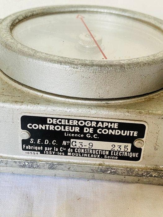 Décélérographe contrôleur de conduite S.E.D.C. ,, Antiquités & Art, Antiquités | Autres Antiquités