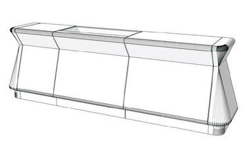 *TIP*  Brede toonbank met inham SHOWROOMMODEL C-PNO-001, Ophalen of Verzenden