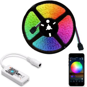 LED Strip RGB - 5 meter - complete set - type 5050 - 30 Led, Ophalen of Verzenden
