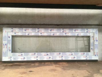 PVC Kunststof Kiepramen 150x50 en 200x50 in stock, Kunststof, Raamkozijn, Nieuw, Ophalen of Verzenden