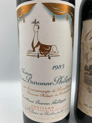 1985 Château Mouton Baronne Philippe & Château Haut-Milon -, Verzamelen, Nieuw