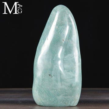 Jaspe vert menthe sublime avec des motifs délicats et un