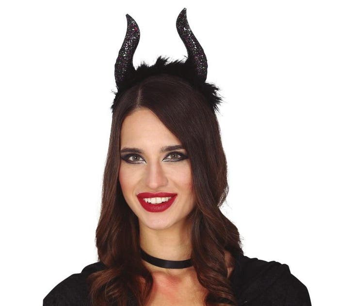 Halloween Tiara Glitter Hoorns, Hobby en Vrije tijd, Feestartikelen, Nieuw, Verzenden
