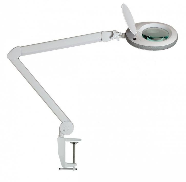 Loeplamp 125mm lens-8 dioptrie-96LED- (grijs), Hobby en Vrije tijd, Vergrootglazen, Loepen en Loeplampen, Loeplamp, Nieuw, Verzenden