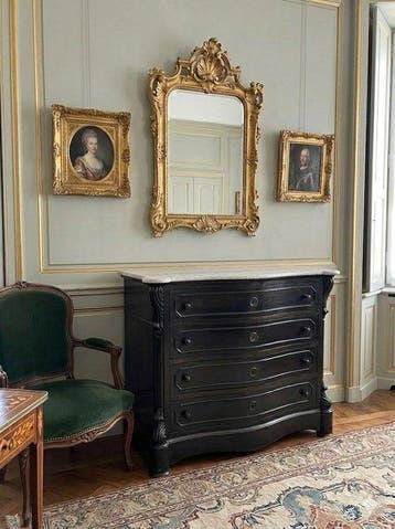 Ladekast - Mahonie - Commode Luigi Filippo Napolitaans