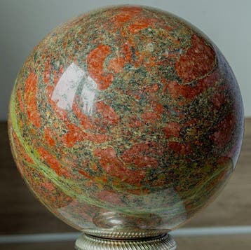 unakiet Fine quality Unakite Sphere - Hoogte: 13.4 cm -