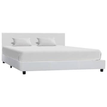 vidaXL Bedframe kunstleer wit 160x200 cm, Verzenden