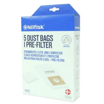 Nilfisk stofzuigerzakken Compact series origineel 5 stuks, Elektronische apparatuur, Stofzuigers, Verzenden, Nieuw
