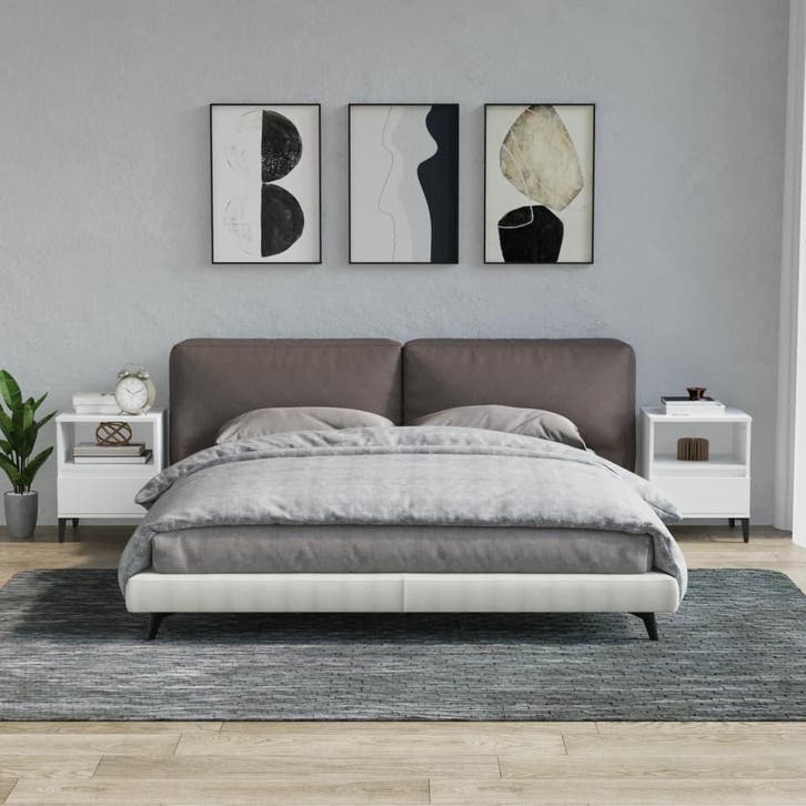 vidaXL Nachtkastjes 2 st 40x35x50 cm wit, Huis en Inrichting, Kasten | Overige, Nieuw, Verzenden