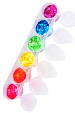 Gekleurde Glitters Fluorescent 6st, Verzenden, Nieuw