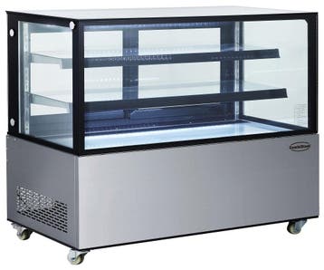 Koelvitrine | 470L | Zwart/Grijs | +2°C/+8°C | 3 Schappen |, Verzenden