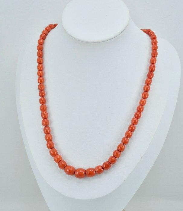 Bloedkoraal - 18 karaat - Geel goud - Halsketting - CORALLO, Antiek en Kunst, Curiosa en Brocante
