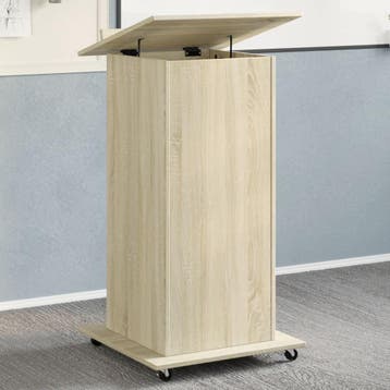 vidaXL Lessenaar met wielen en lade 55x55x107 cm hout sonoma, Verzenden
