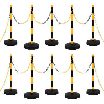 vidaXL Kettingpalenset met kunststof ketting 10 m, Verzenden, Nieuw