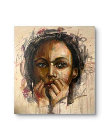 Europese school (XXI) - Oil Painting - Woman Contemporary