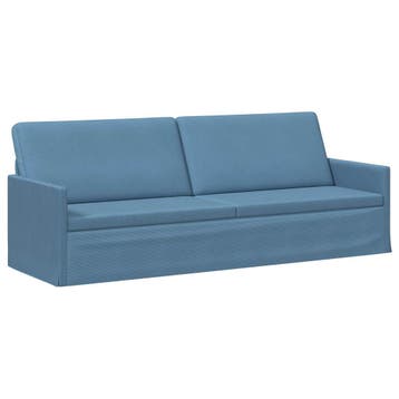 vidaXL 3-zits sofa Blauw 220 x 81 x 82 cm Corduroy stof, Verzenden