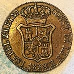 Espagne. Isabelle II. 6 Cuartos 1838 (Sans prix de réserve)