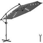 tectake Artemis-parasol, 360° draaibaar, LED-zonne-energie,, Verzenden, Nieuw