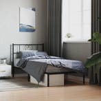 vidaXL Bedframe met hoofdbord metaal zwart 80x200 cm, Verzenden, Nieuw