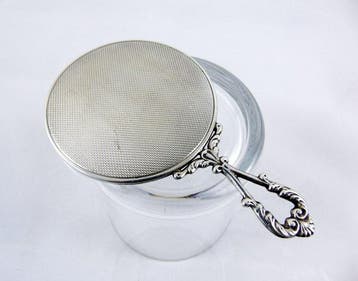 Italian 800 Silver - Handspiegel - Oorspronkelijke koffer,, Antiek en Kunst