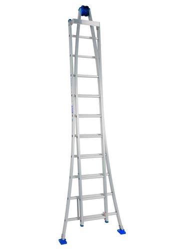 Solide 2-delige ruitenwasserladder 2×10 sporten, Doe-het-zelf en Bouw, Nieuw, Ophalen of Verzenden, Ladder, Opvouwbaar of Inschuifbaar