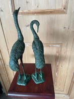 sculptuur, Kraanvogels - 38 cm - Brons, Antiek en Kunst