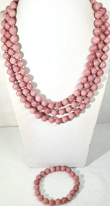 Rhodoniet Natuurlijk - Liefdesenergie - Sluiting Zilver 925, Verzamelen, Mineralen en Fossielen