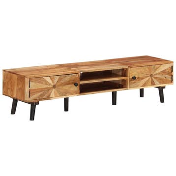 vidaXL Tv-meubel 145x35x35 cm massief acaciahout, Verzenden, Nieuw