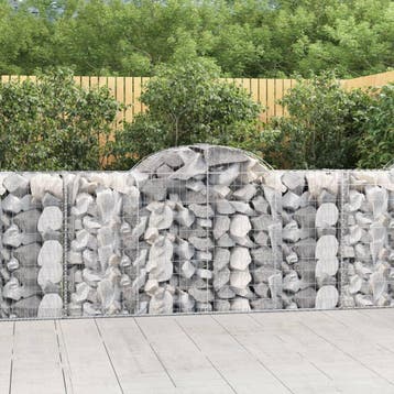 vidaXL Schanskorven 30 st gewelfd 200x50x100/120 cm ijzer, Verzenden