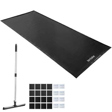 Garagevloermat, antislip, waterdicht, met schraper - zwart, Verzenden, Nieuw