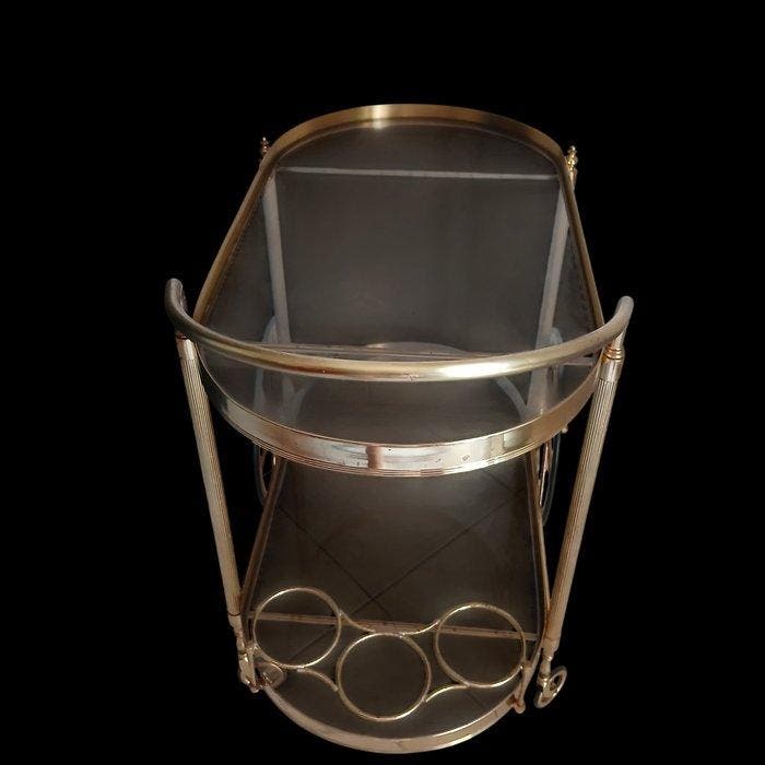 Table dappoint - Chariot de service pour bar - Verre,, Antiquités & Art, Curiosités & Brocante
