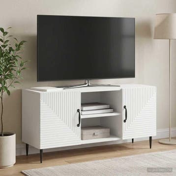 vidaXL TV Kast Wit 102 x 34,5 x 50 cm Bewerkt hout, Verzenden