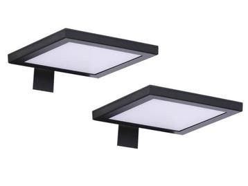 Veiling - 2x Beaux led spiegelverlichting 10x9cm Lunel zwart, Maison & Meubles, Accessoires pour la Maison | Miroirs