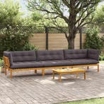 vidaXL 4 Stuk Tuinpallet Sofa Eenheden Massief Acacia Hout, Verzenden, Nieuw