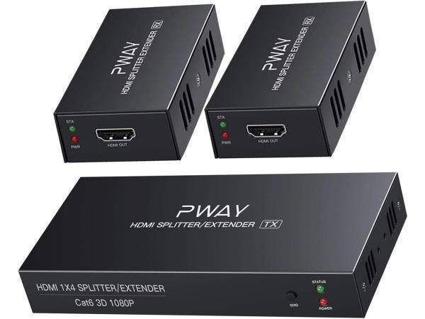 Veiling - HDMI Splitter Extender 1X2-poort via Cat5e / Cat6, Audio, Tv en Foto, Professionele apparaten, Nieuw