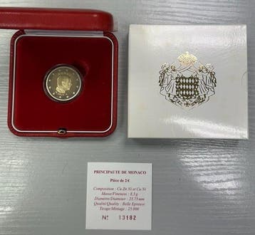 Monaco. 2 Euro 2010 Albert II Proof (Zonder minimumprijs), Postzegels en Munten