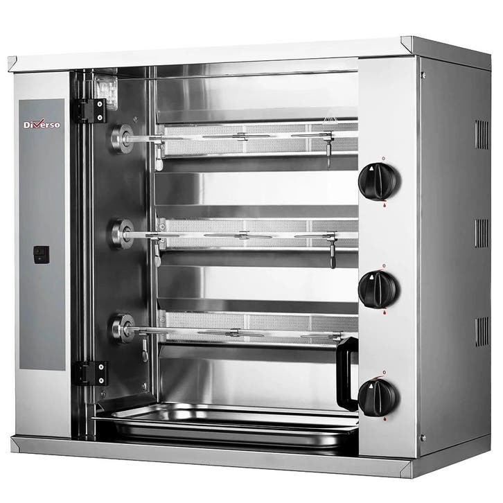 Kippengrill | SMALL | Gas | 3 Spitten | 9 Kippen | 12kW, Zakelijke goederen, Horeca | Keukenapparatuur, Nieuw in verpakking, Verzenden