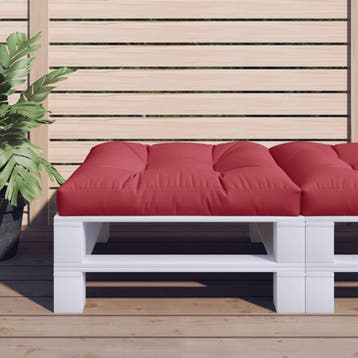 vidaXL Palletkussen 80x80x12 cm stof wijnrood, Verzenden, Nieuw