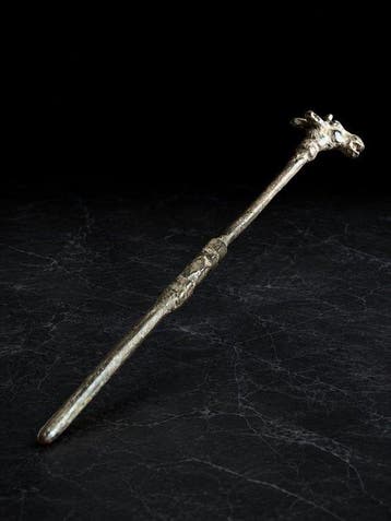 Oud-Romeins, Keizerrijk Brons haarspeld met gestileerd, Antiek en Kunst