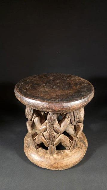 houten kruk - Bamileke - Kameroen (Zonder minimumprijs), Antiek en Kunst