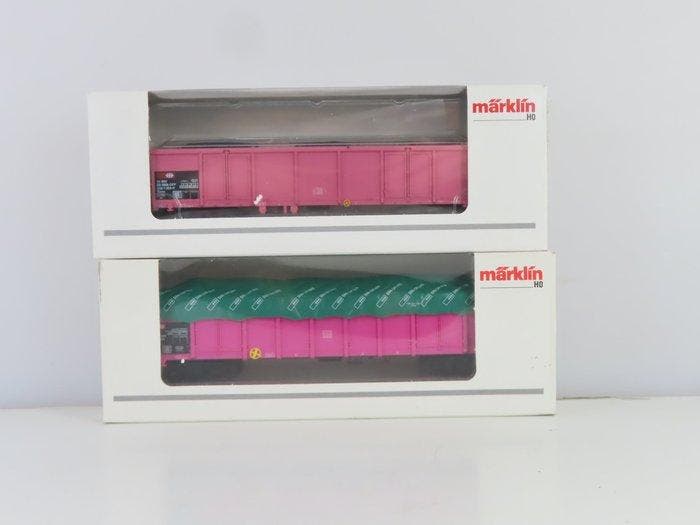 Märklin H0 - 47192/46909-01 - Modeltrein goederenwagon (2) -, Hobby & Loisirs créatifs, Trains miniatures | HO