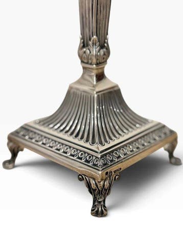 Topázio - Kaarsenhouder - Zilver - Paar kandelaars, Antiek en Kunst